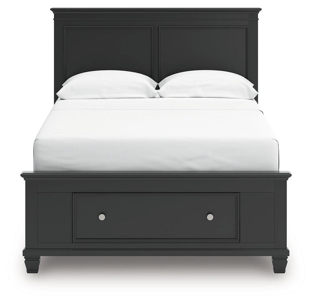 Lanolee Black Full Panel Storage Bed