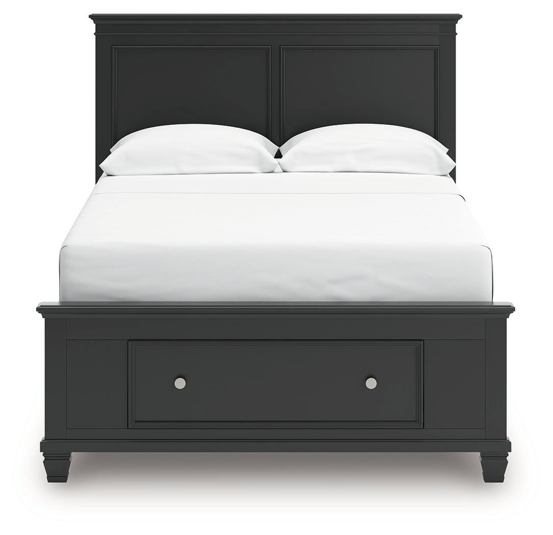 Lanolee Black Full Panel Storage Bed
