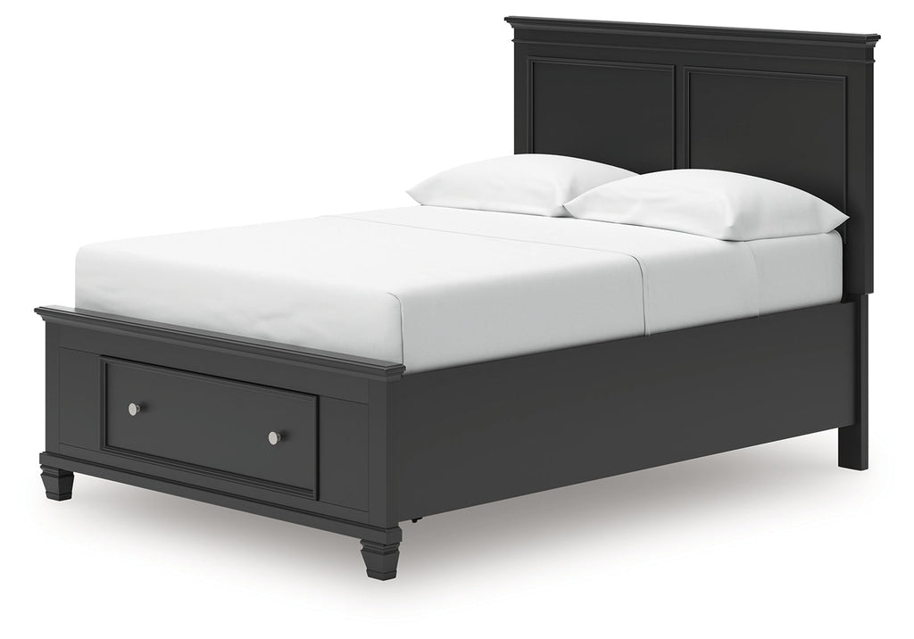 Lanolee Black Full Panel Storage Bed