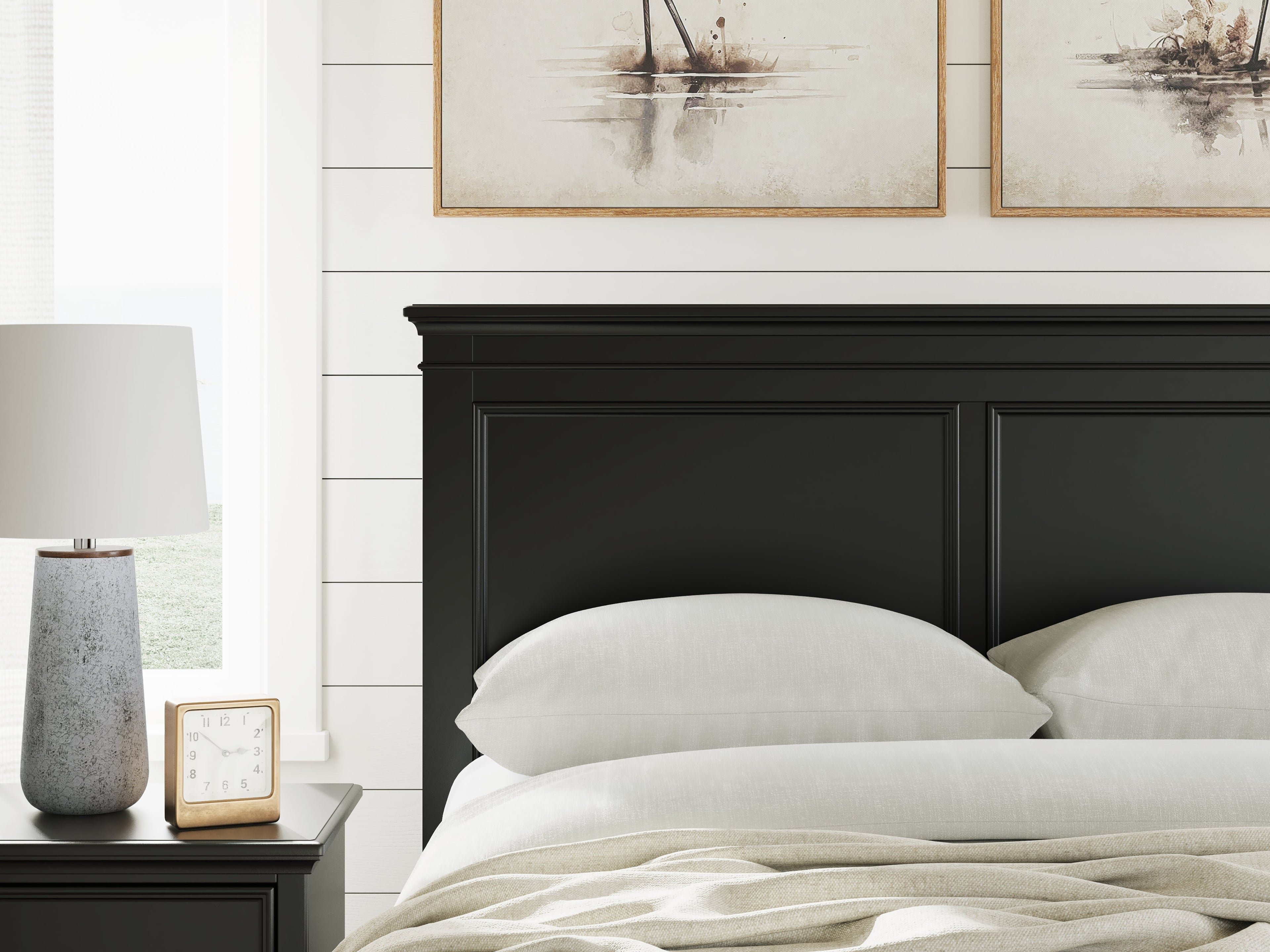 Lanolee Black Full Panel Storage Bed