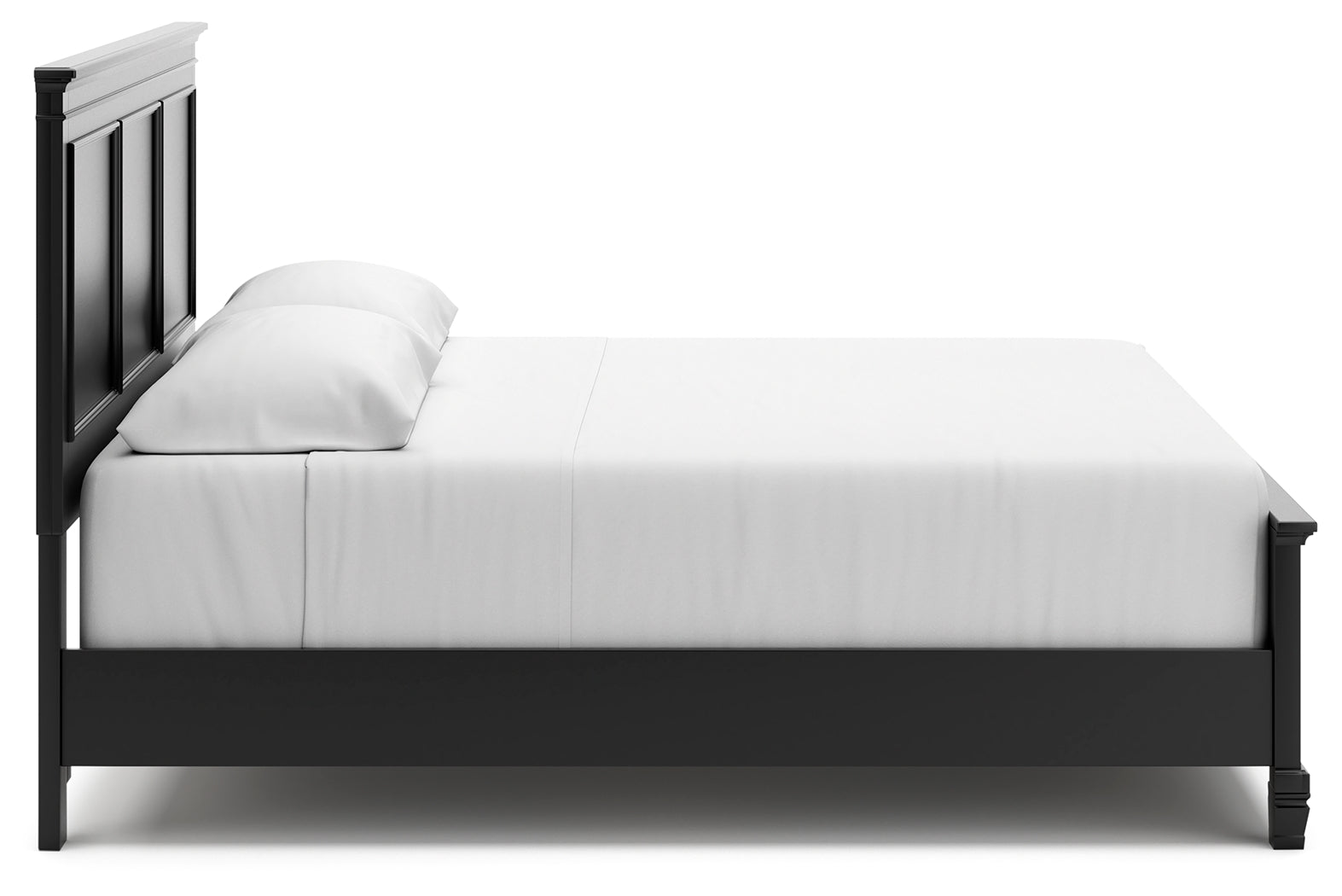 Lanolee King Panel Bed, Dresser, Mirror and Nightstand, Black