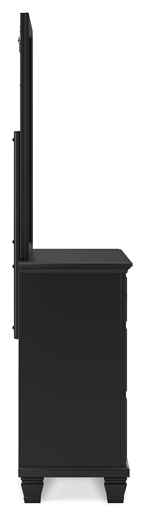 Lanolee King Panel Bedroom Set, Black