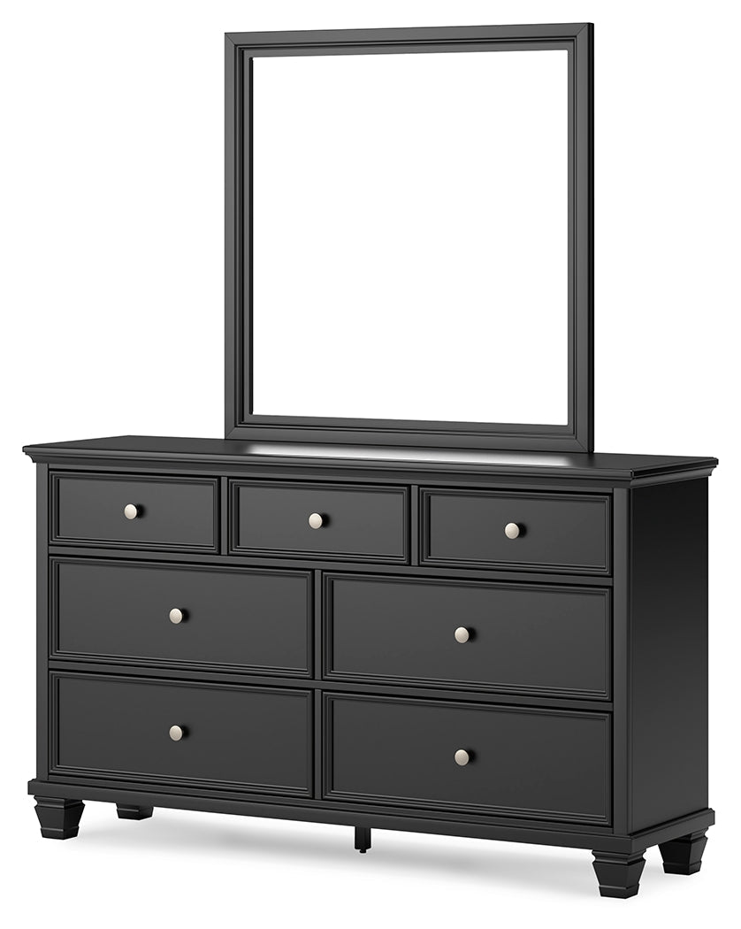 Lanolee King Panel Bedroom Set, Black