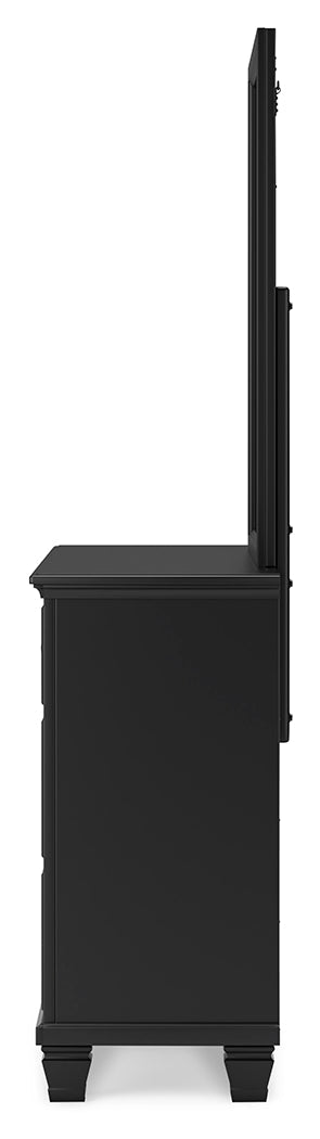 Lanolee King Panel Bedroom Set, Black