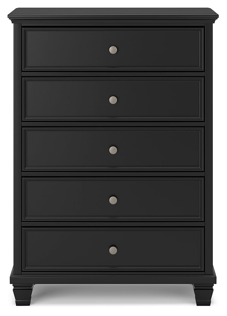 Lanolee King Panel Bedroom Set, Black