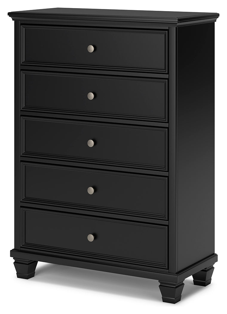 Lanolee King Panel Bedroom Set, Black