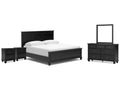 Lanolee King Panel Bedroom Set, Black