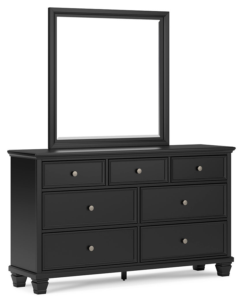 Lanolee King Panel Bedroom Set, Black