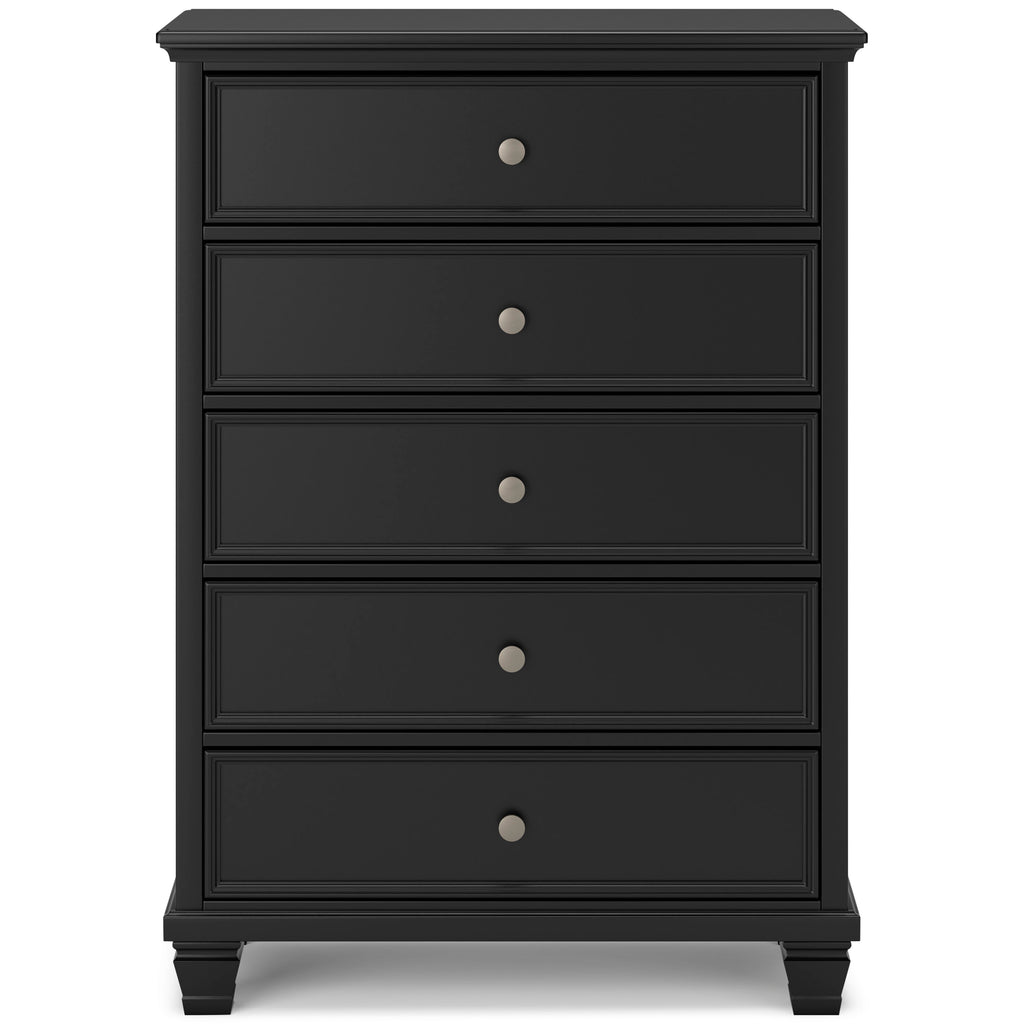Lanolee Black King Panel 5-Piece Bedroom Set