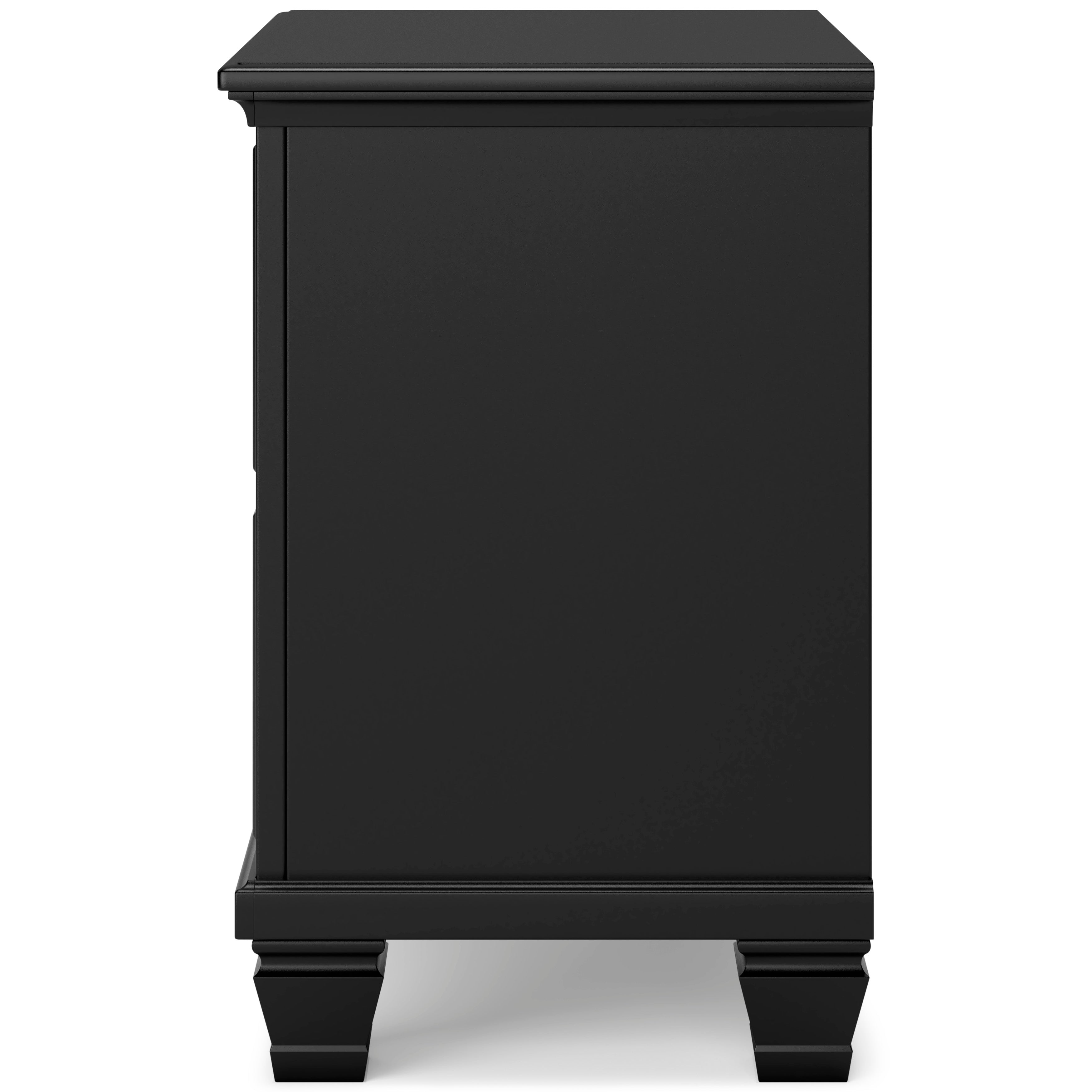 Lanolee Black Queen Panel 5-Piece Bedroom Set w/ 2 Nightstands