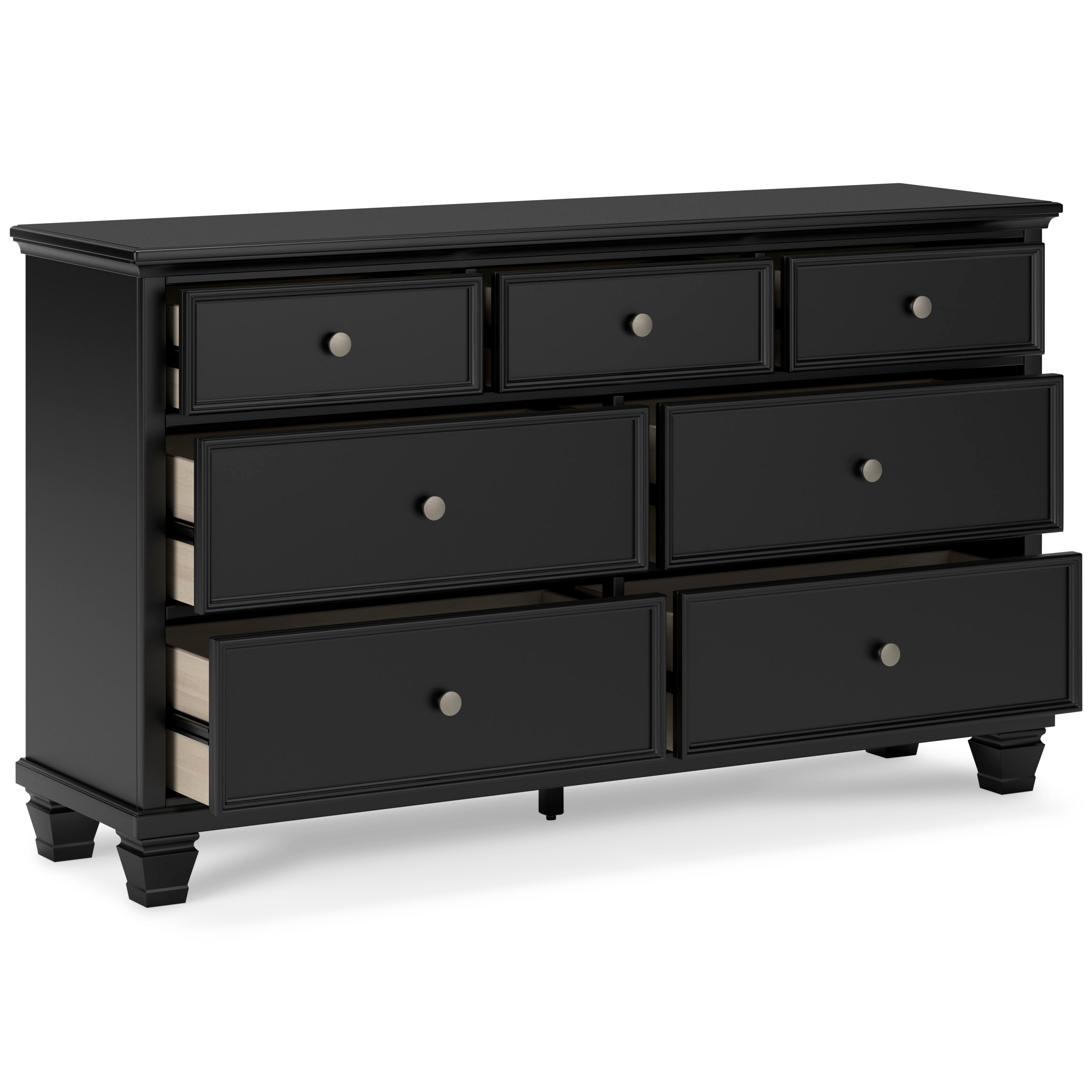 Lanolee Black Queen Panel 5-Piece Bedroom Set w/ 2 Nightstands