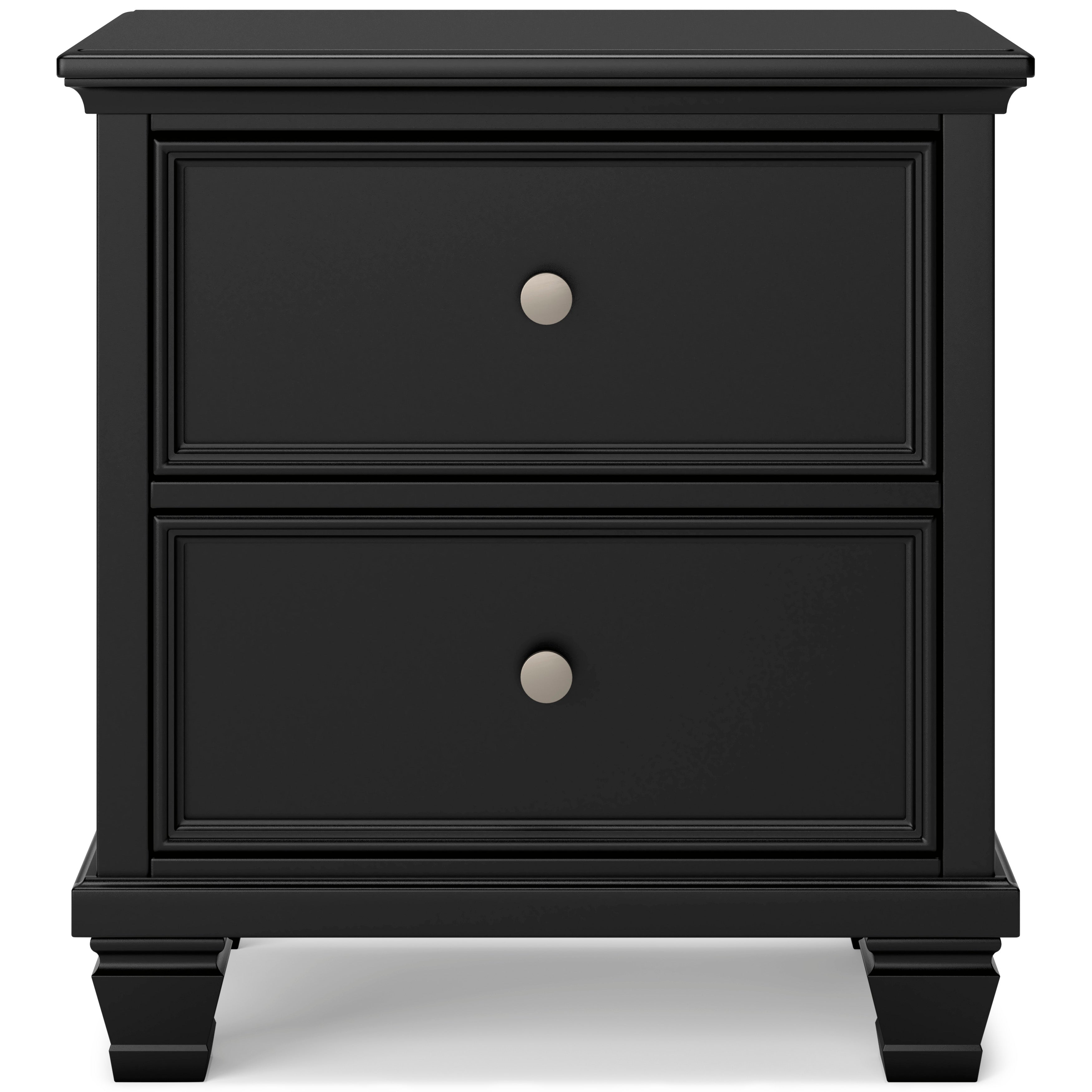 Lanolee Black Queen Panel 6-Piece Bedroom Set w/ 2 Nightstands