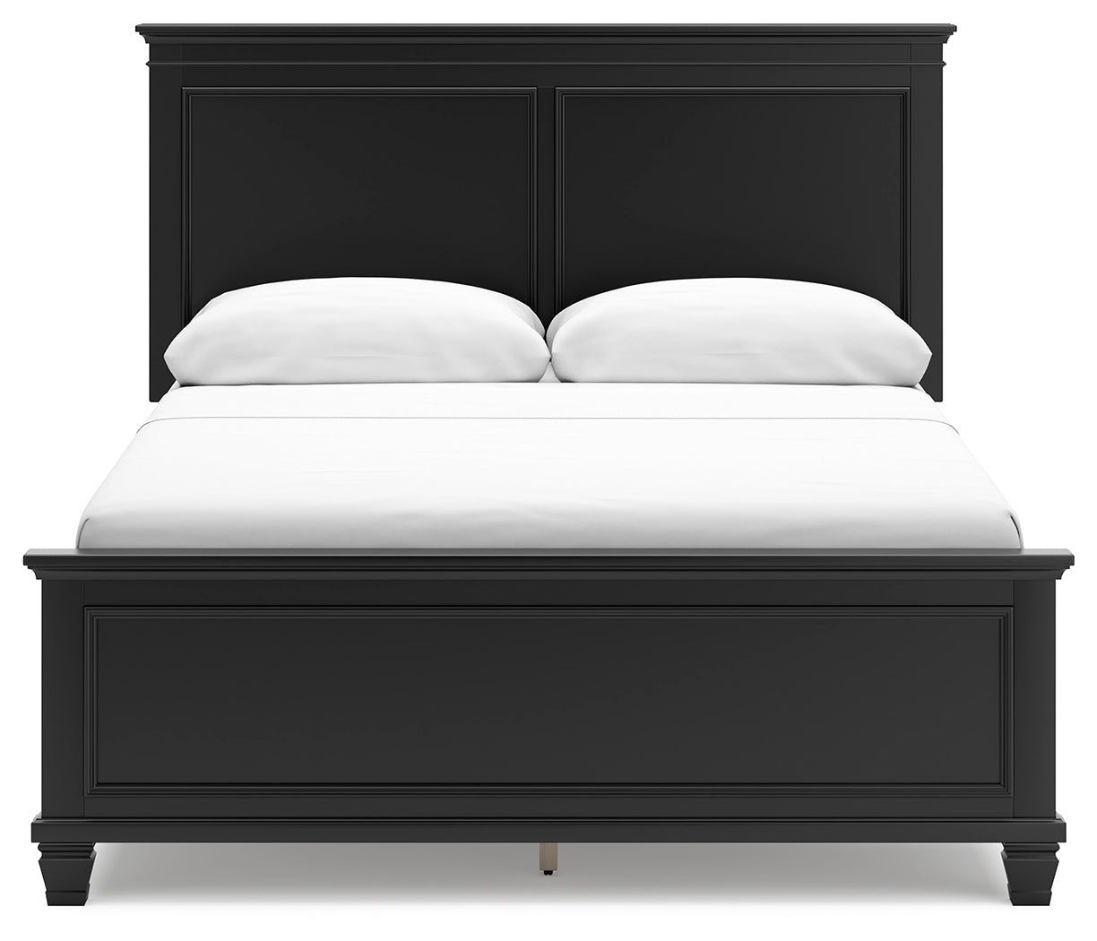 Lanolee Queen Panel Bed, Dresser, Mirror and Nightstand, Black