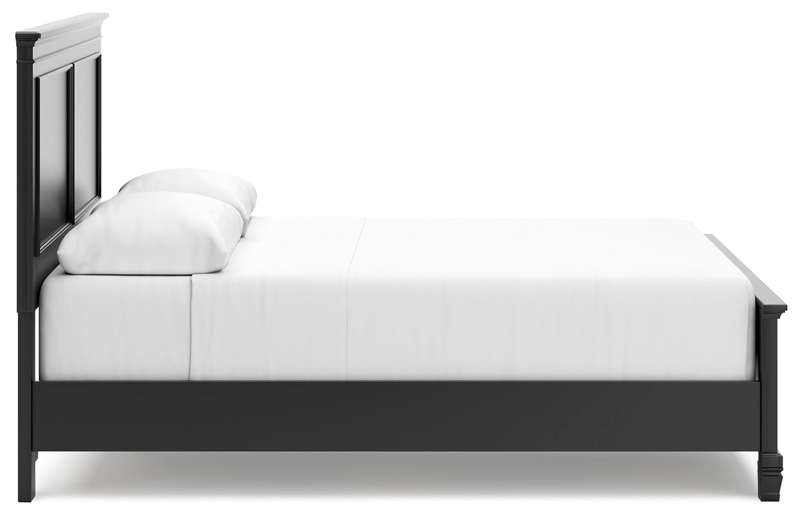 Lanolee Queen Panel Bed, Dresser, Mirror and Nightstand, Black