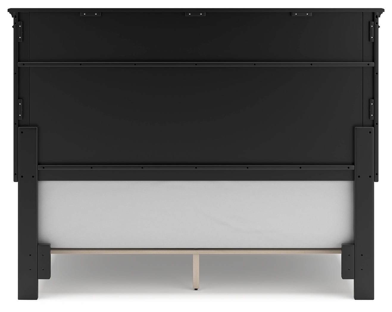 Lanolee Queen Panel Bed, Dresser, Mirror and Nightstand, Black