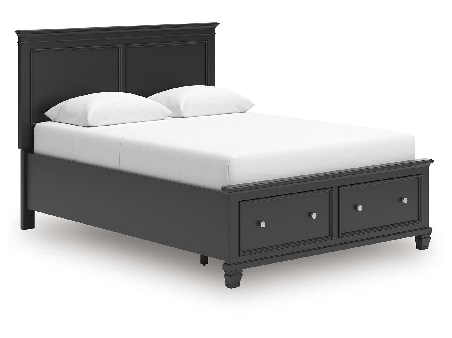 Lanolee Black Queen Panel Storage Bed
