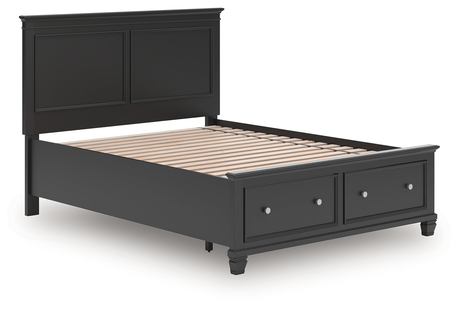 Lanolee Black Queen Panel Storage Bed