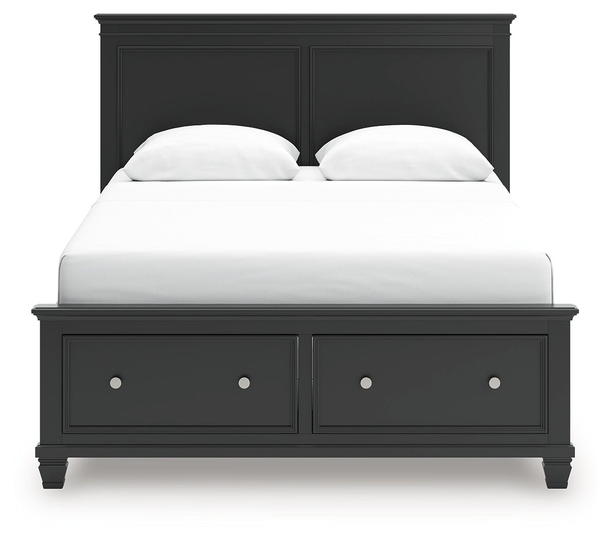 Lanolee Black Queen Panel Storage Bed