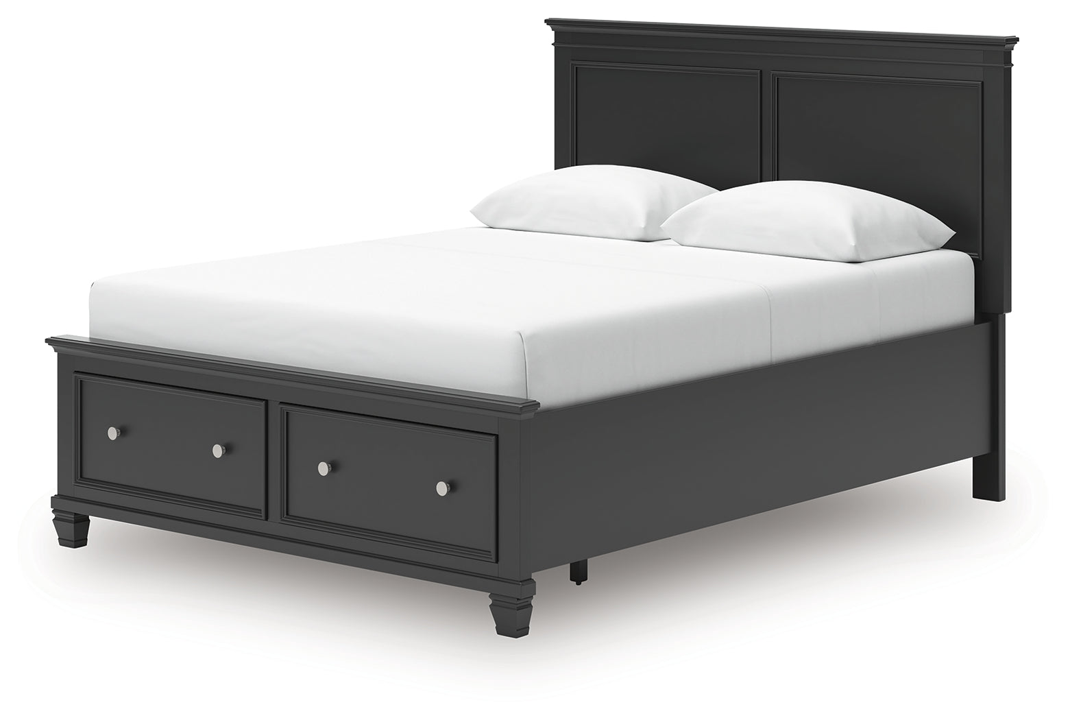 Lanolee Black Queen Panel Storage Bed