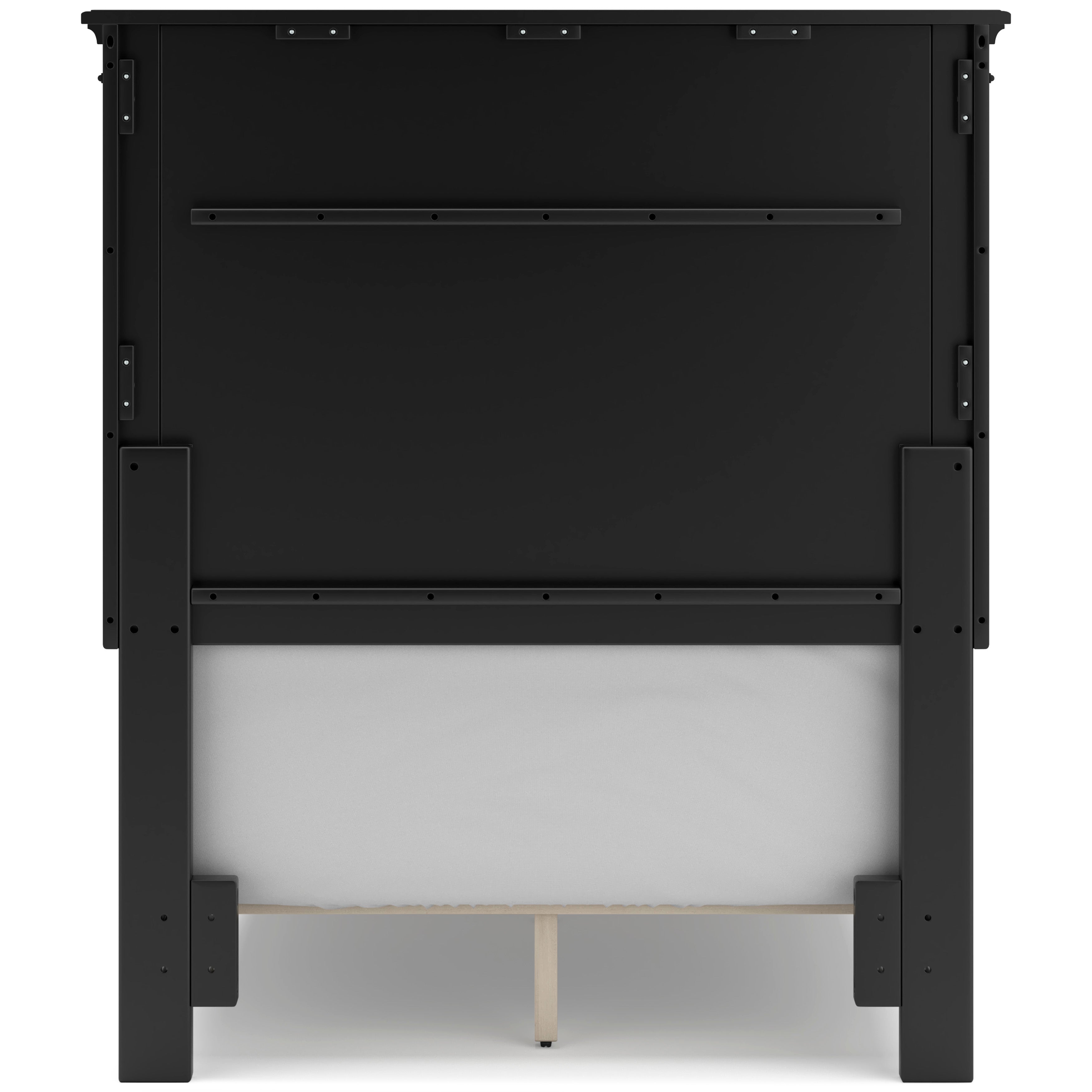 Lanolee Black Twin Panel 6-Piece Bedroom Set w/ 2 Nightstands