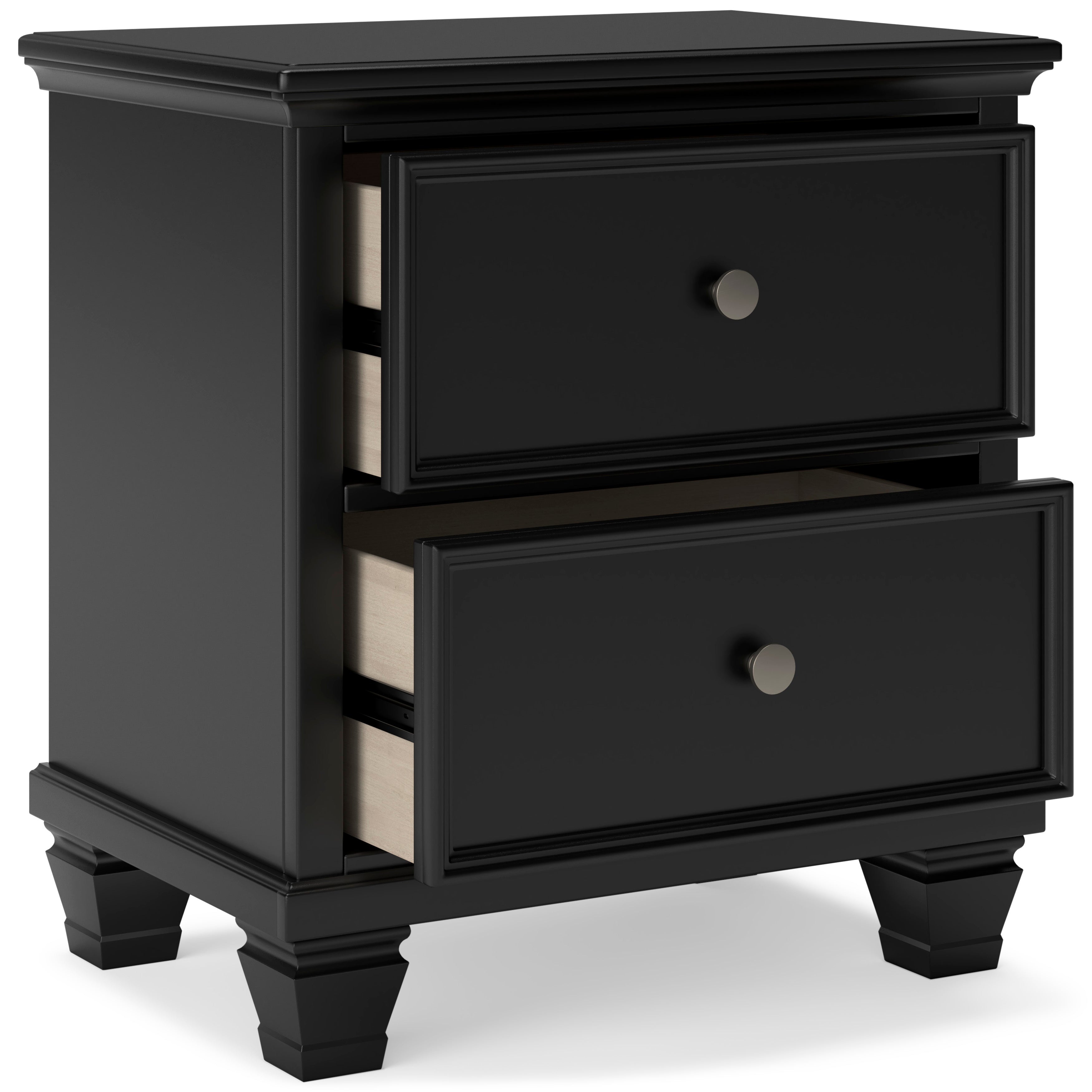 Lanolee Black Twin Panel 5-Piece Bedroom Set w/ 2 Nightstands