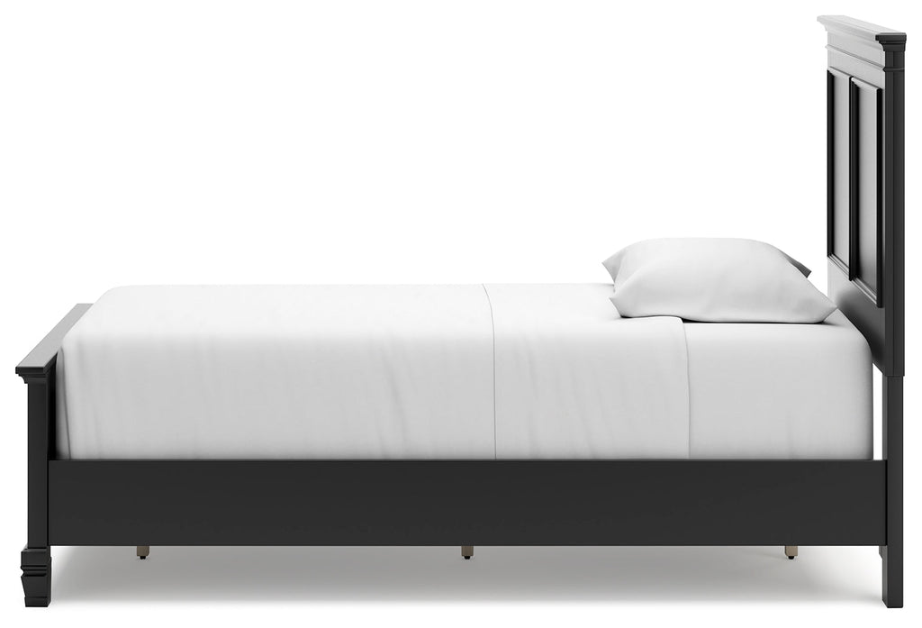 Lanolee Black Twin Panel Bedroom Set with Chest