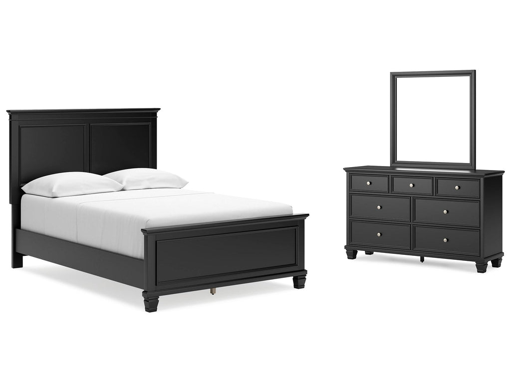 Lanolee Full Panel Bedroom Set with Dresser and Mirror