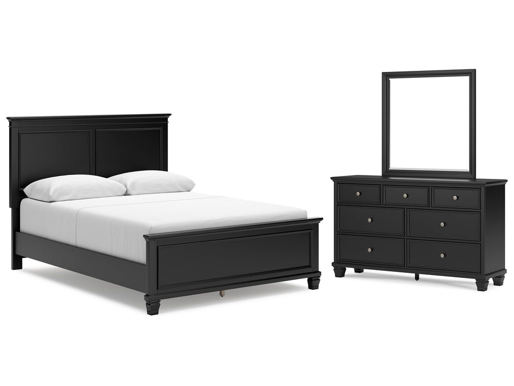 Lanolee Queen Panel Bedroom Set with Dresser and Mirror