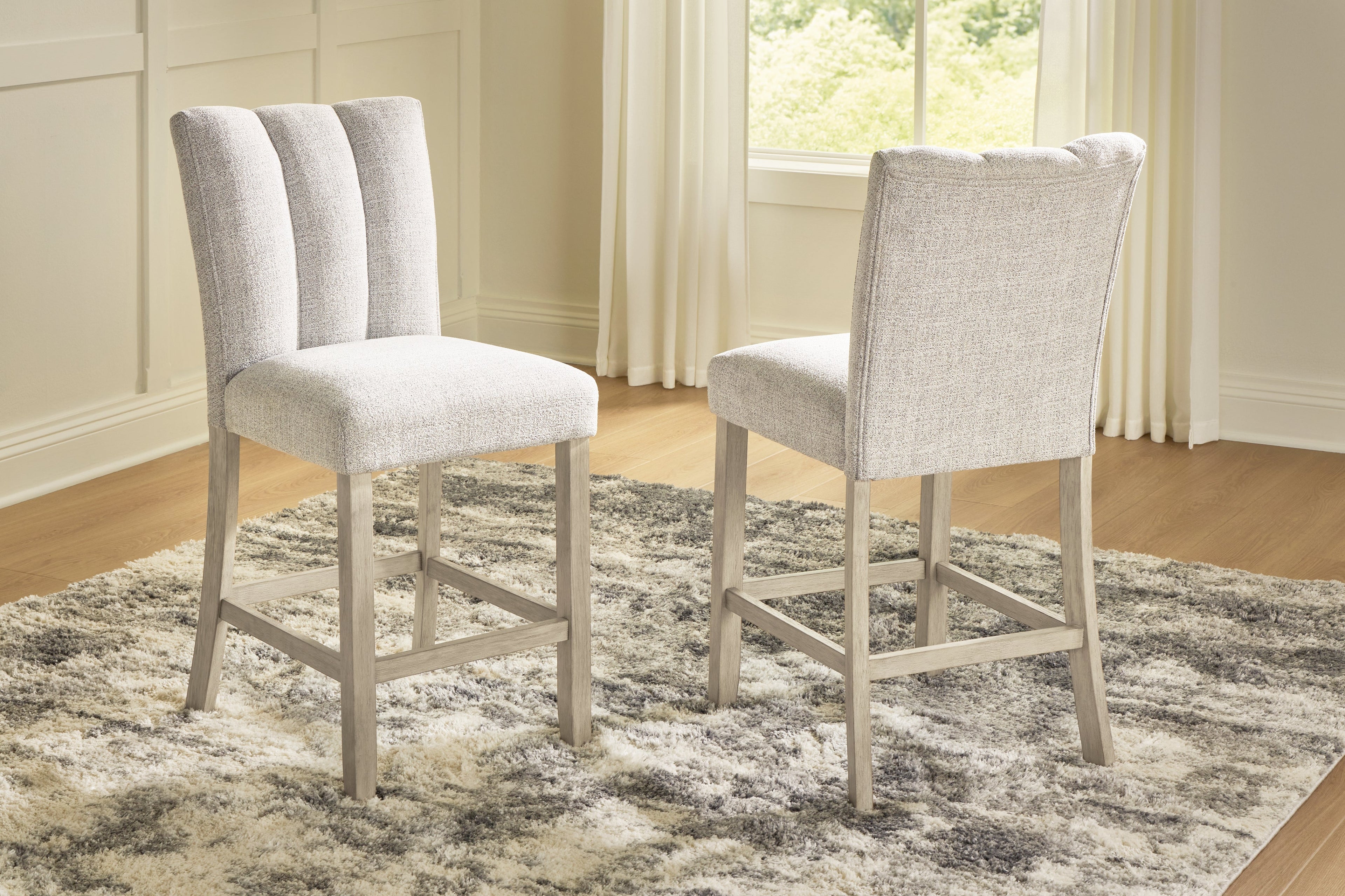 Larawyn Bisque Counter Height Barstool (Set of 2)