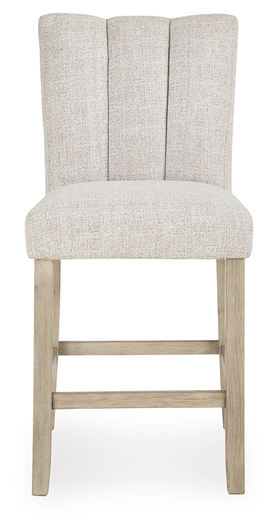 Larawyn Bisque Counter Height Barstool (Set of 2)