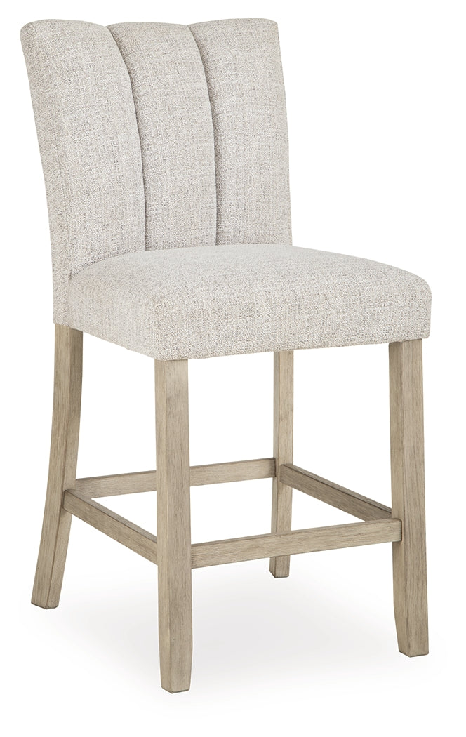 Larawyn Bisque Counter Height Barstool (Set of 2)