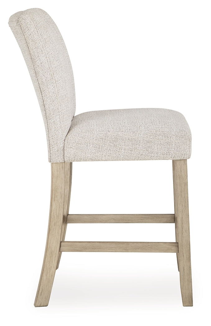 Larawyn Bisque Counter Height Barstool (Set of 2)