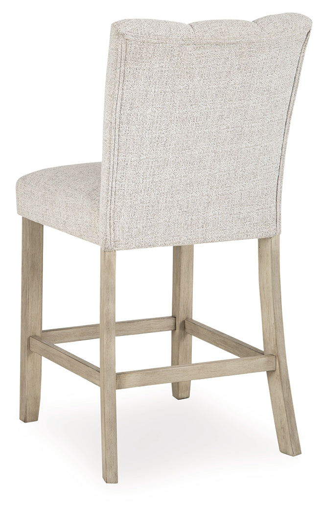 Larawyn Bisque Counter Height Barstool (Set of 2)