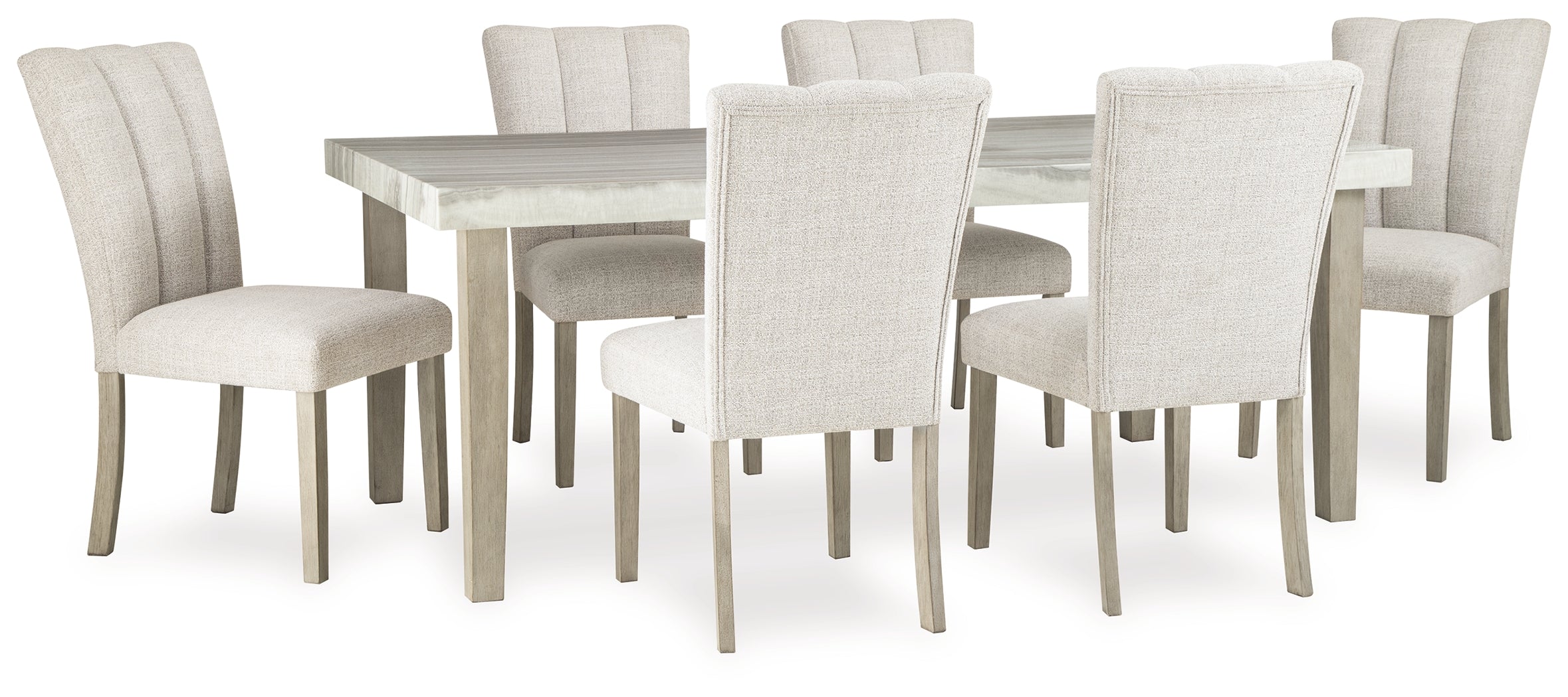 Larawyn Bisque Dining Table and 6 Chairs