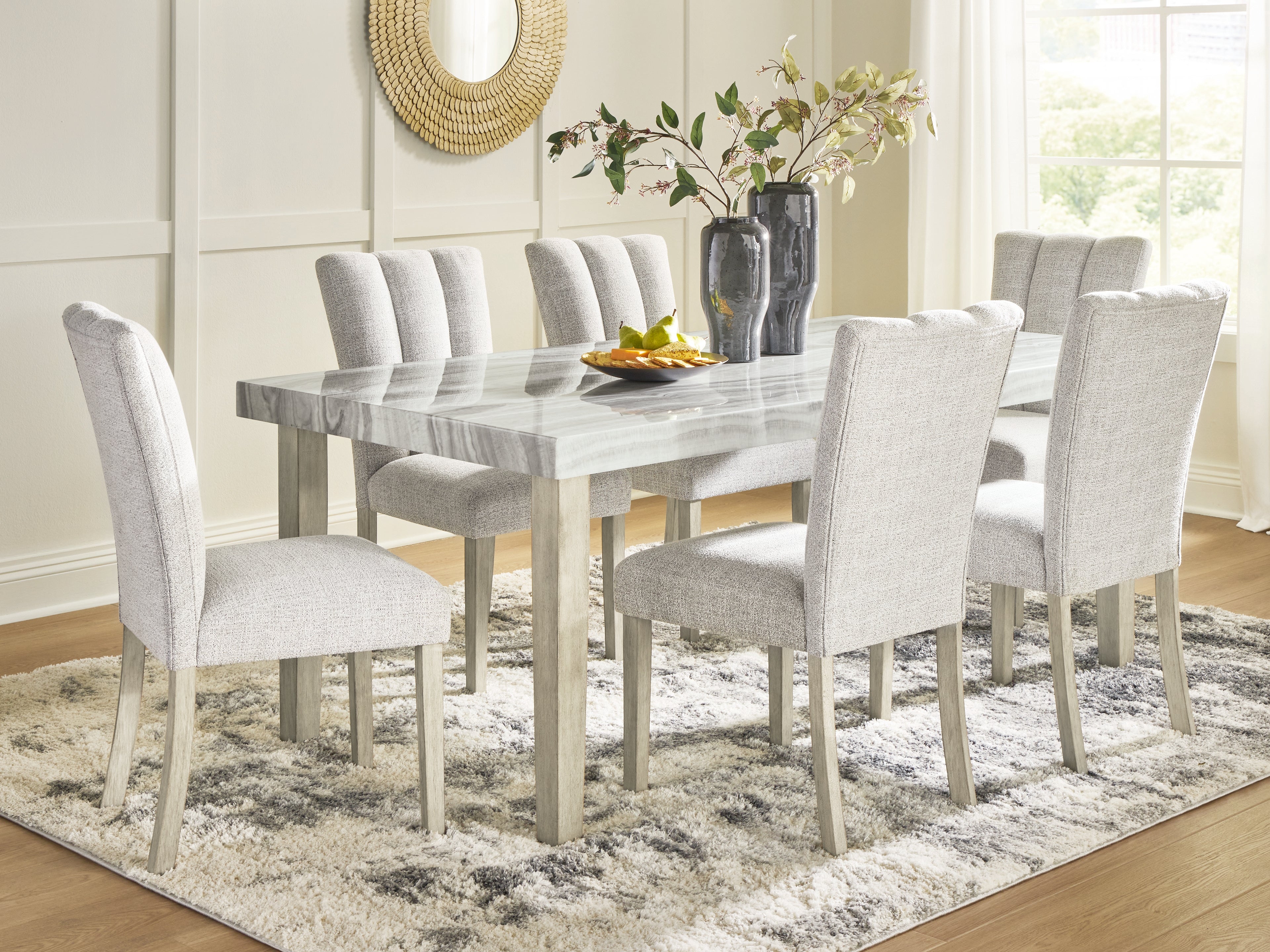 Larawyn Bisque Dining Table and 6 Chairs