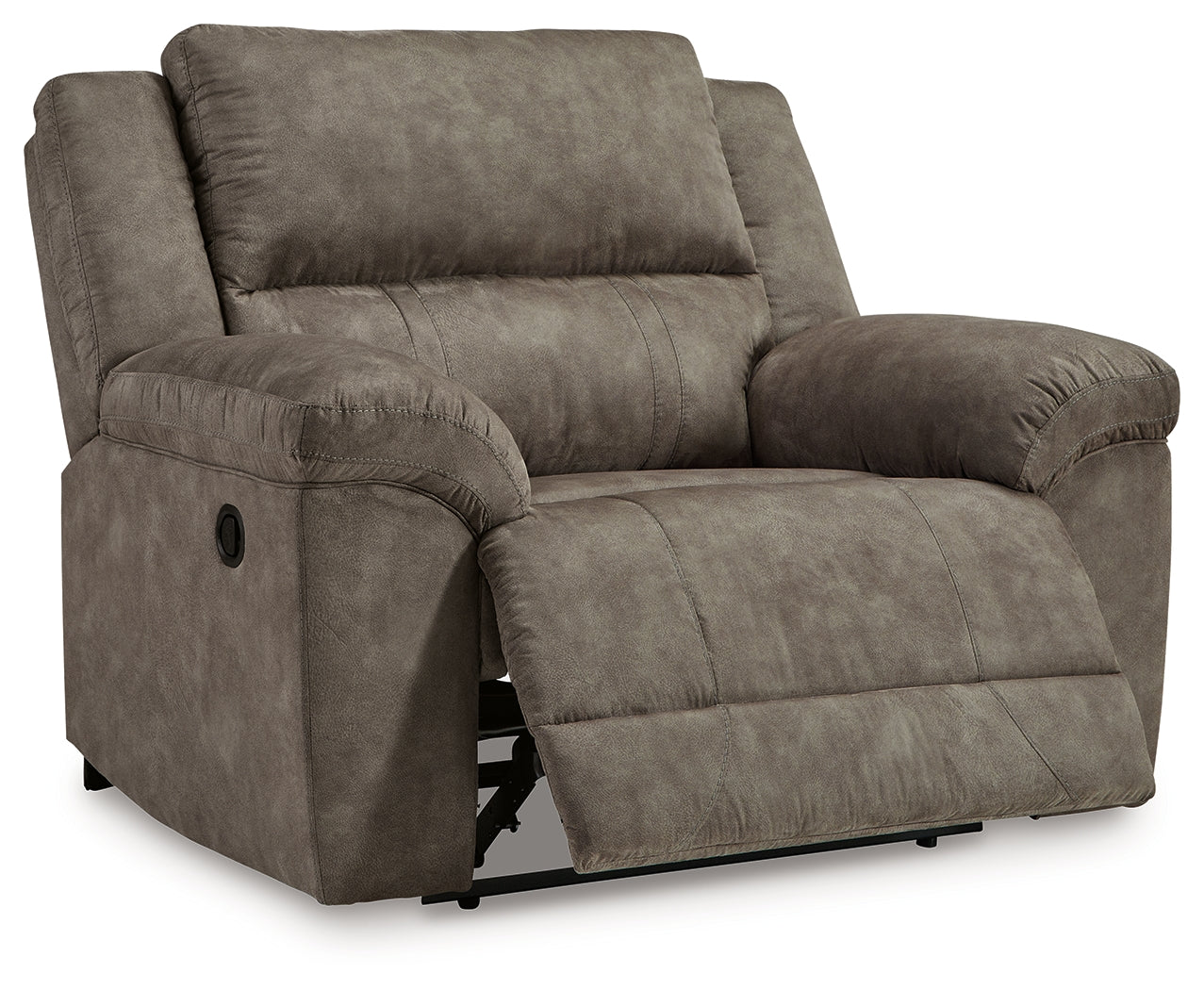 Laresview Fossil Reclining Loveseat and Oversized Recliner