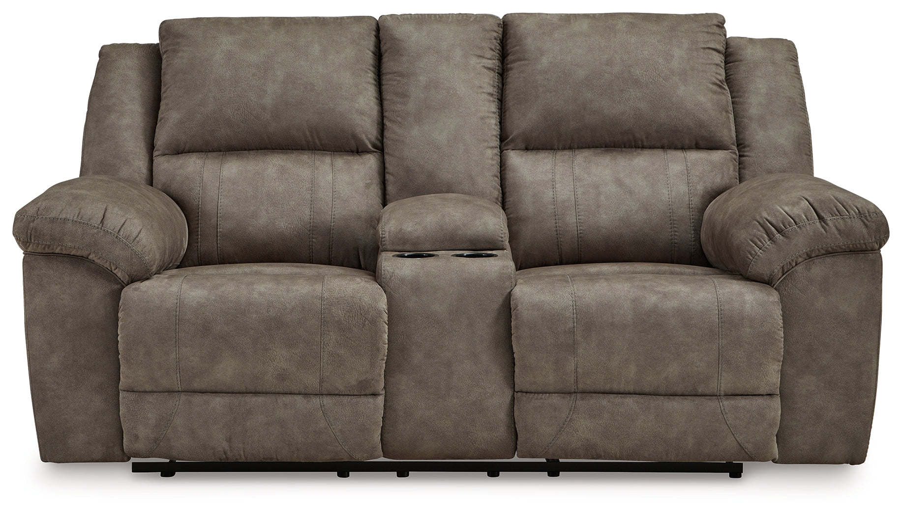 Laresview Fossil Reclining Loveseat w/Console