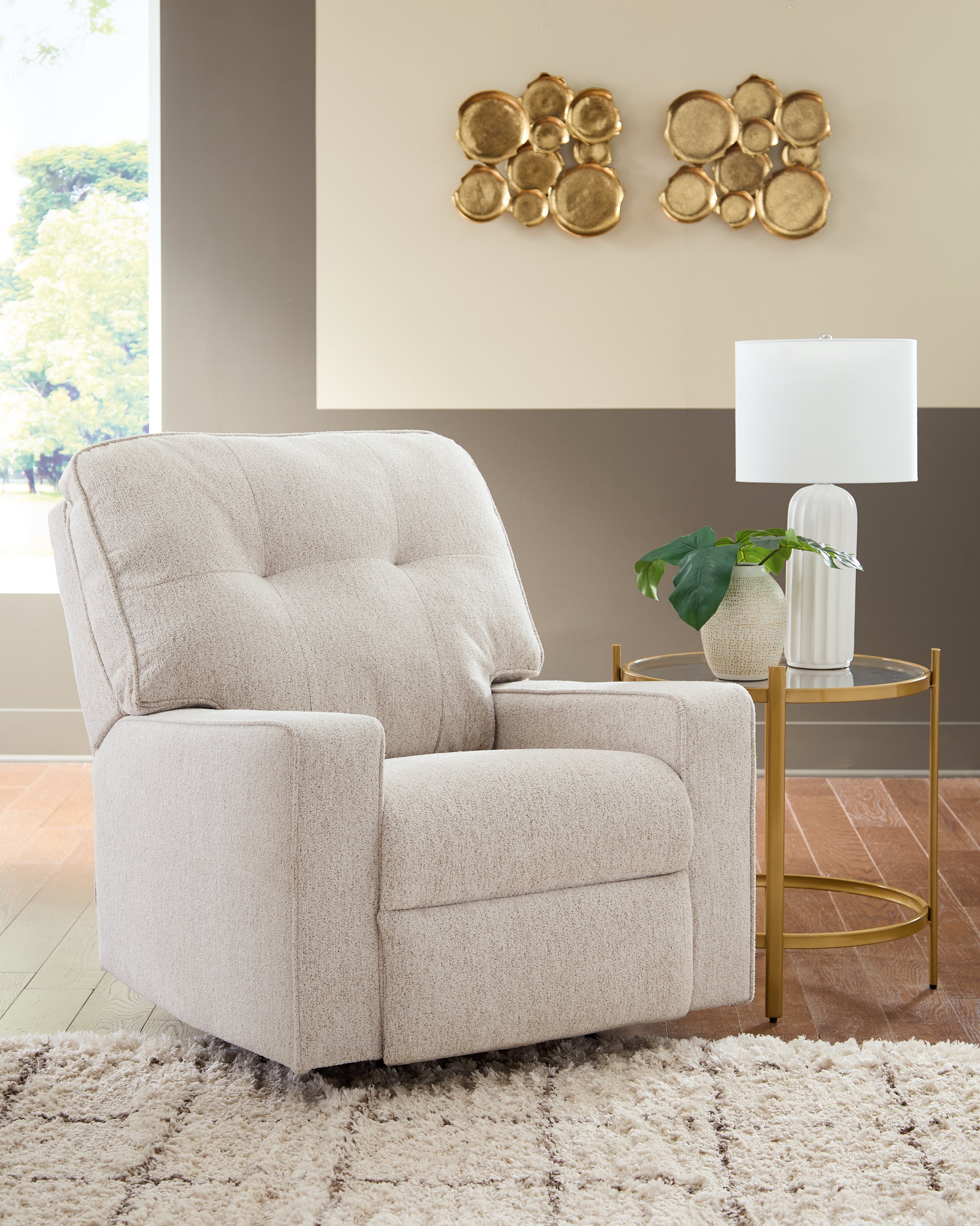 Larimer Stone Sofa and Recliner