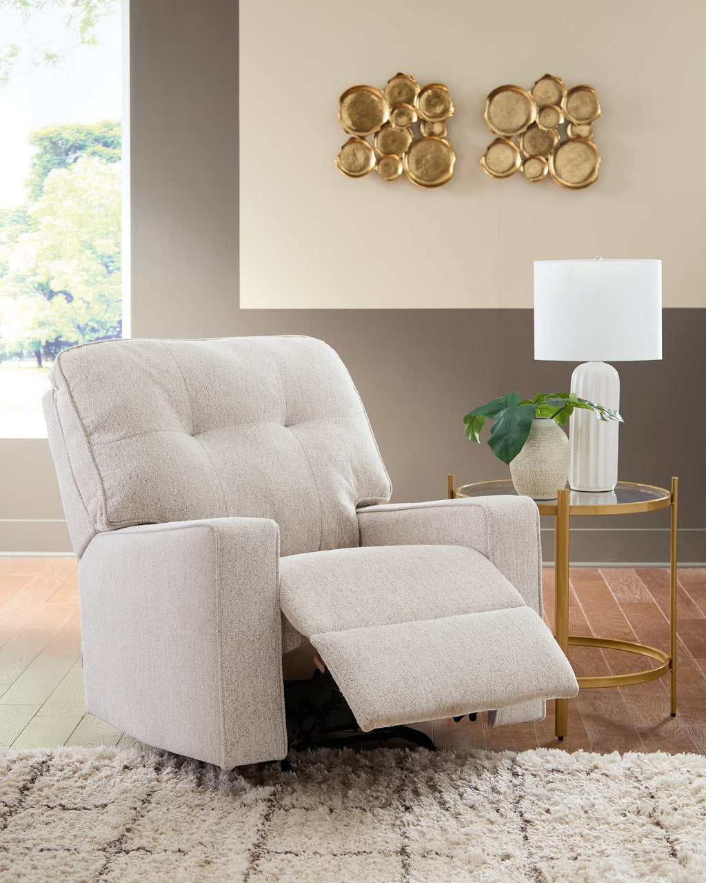 Larimer Stone Sofa and Recliner