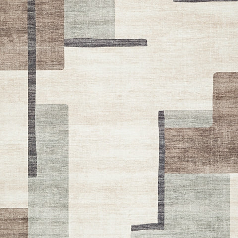 Larkport Cream/Brown/Gray Washable Medium Rug