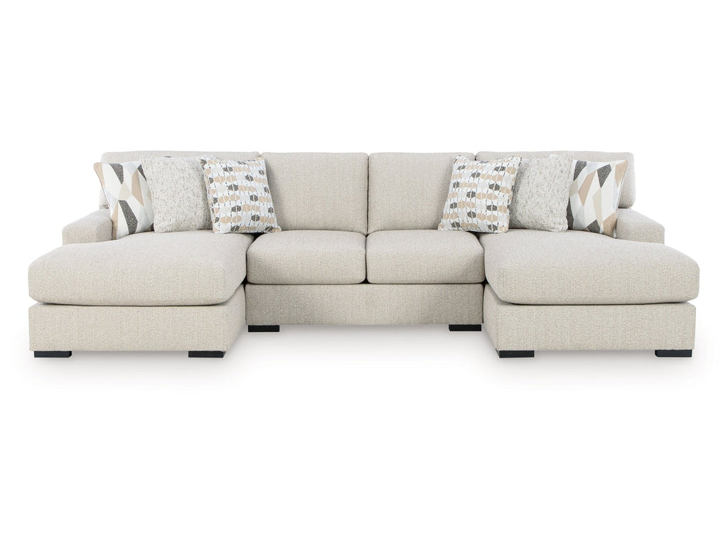 Laurelgrove Pebble 3-Piece Double Chaise Sectional