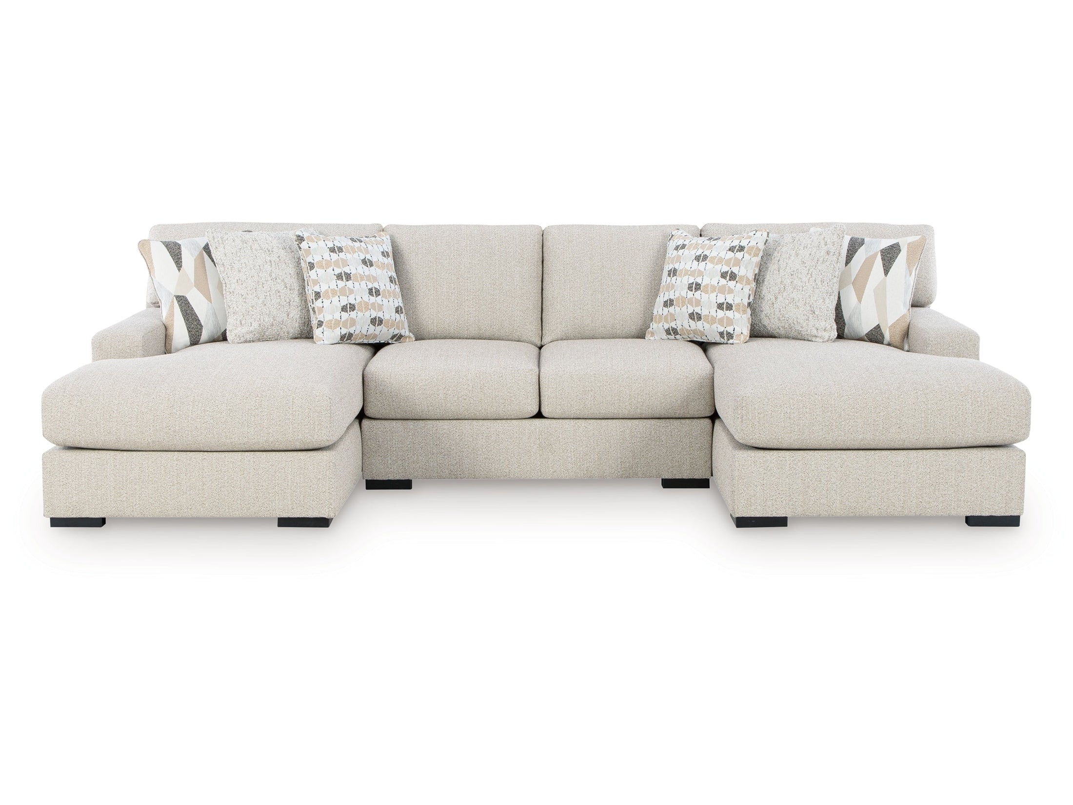 Laurelgrove Pebble 3-Piece Double Chaise Sectional
