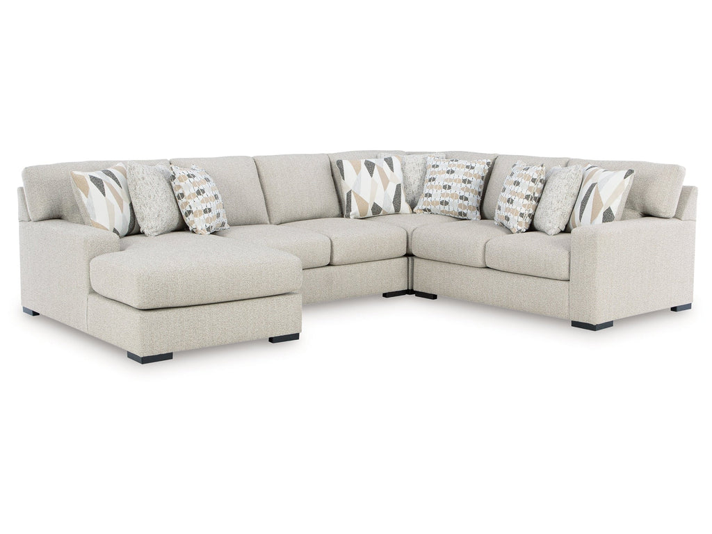 Laurelgrove Pebble 4-Piece Sectional with Left Chaise