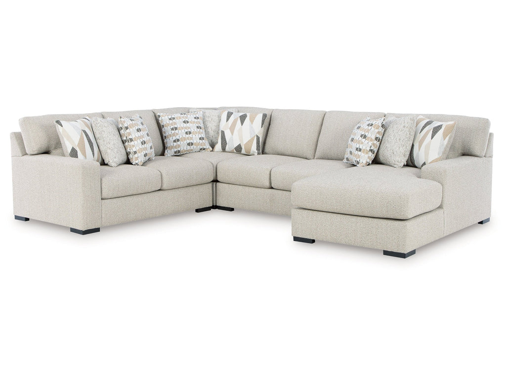 Laurelgrove Pebble 4-Piece Sectional with Right Chaise