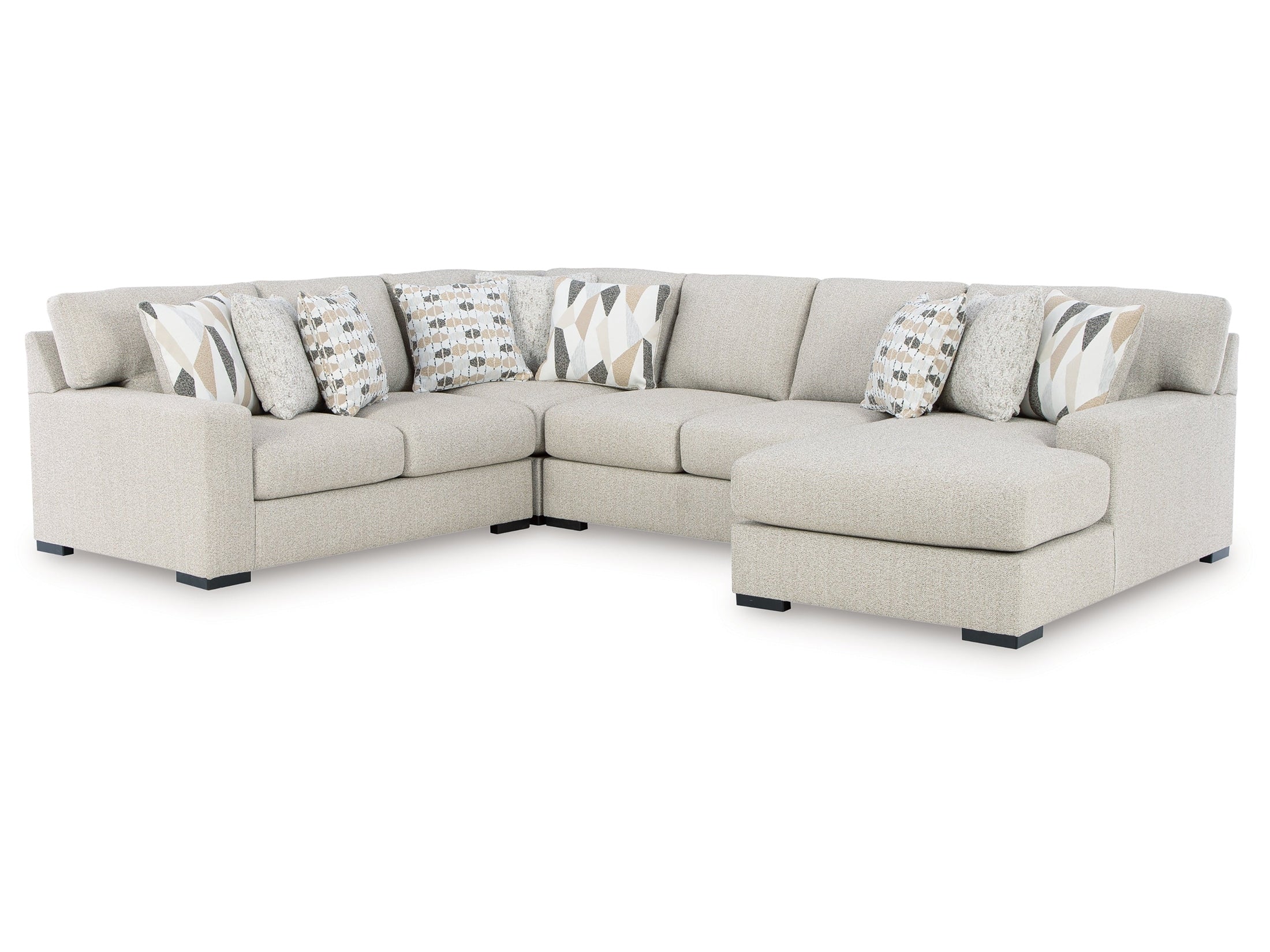 Laurelgrove Pebble 4-Piece Sectional with Right Chaise