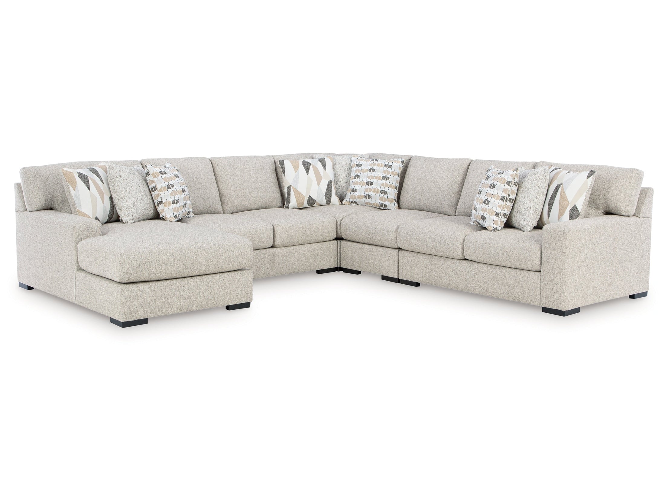 Laurelgrove Pebble 5-Piece Sectional with Left Chaise