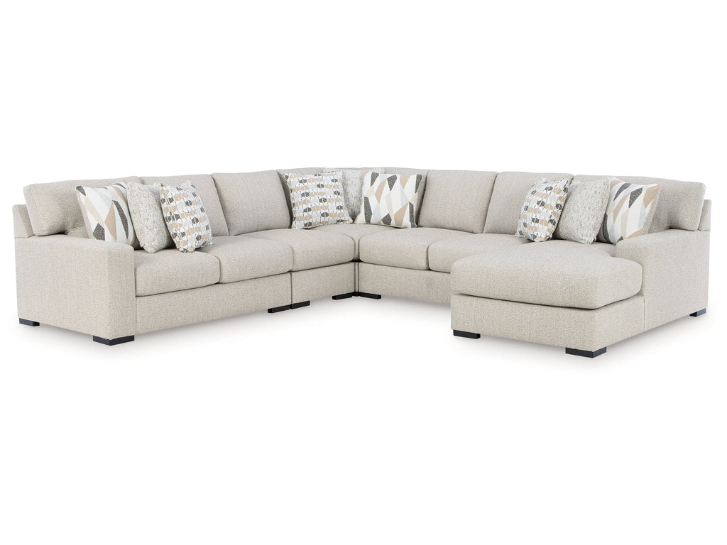 Laurelgrove Pebble 5-Piece Sectional with Right Chaise