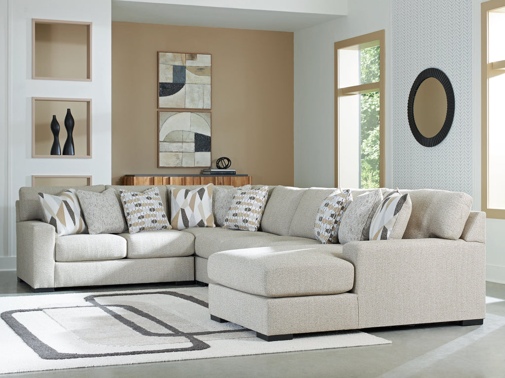 Laurelgrove Pebble 5-Piece Sectional with Right Chaise