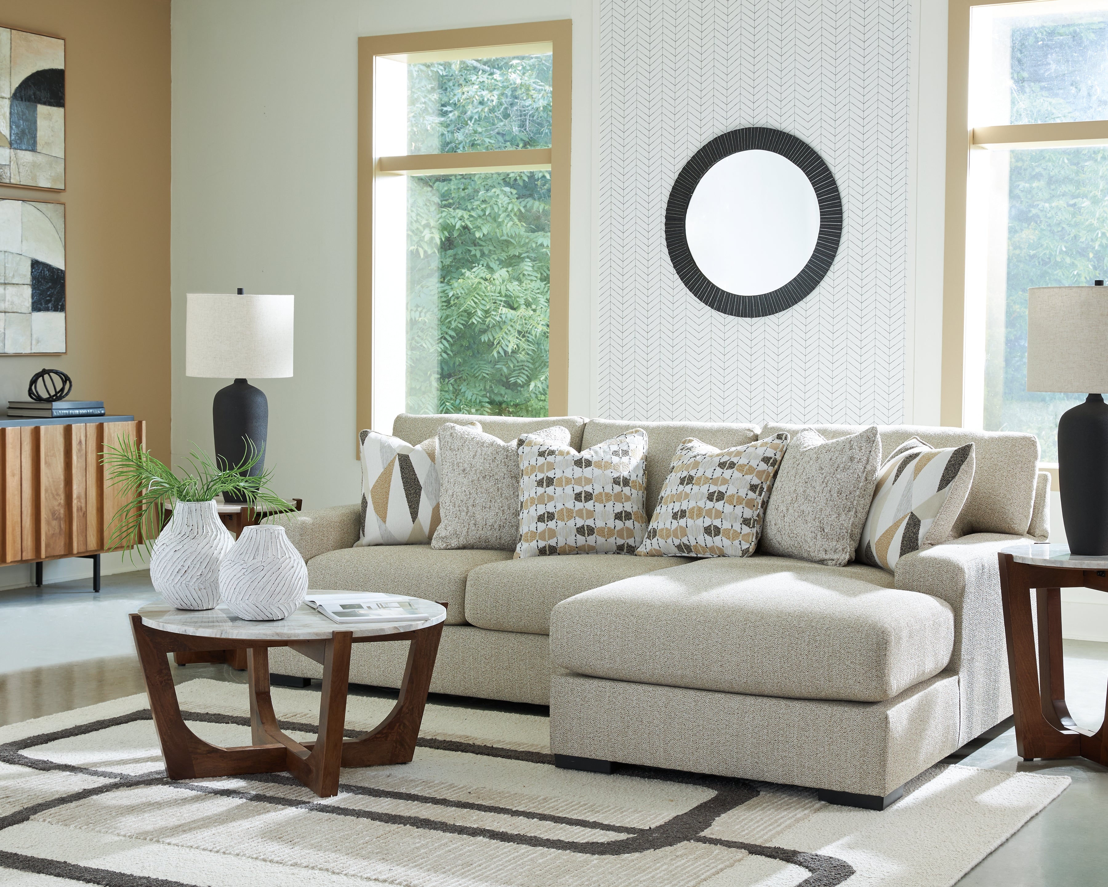 Laurelgrove Pebble RAF 2-Piece Sectional Sofa Chaise