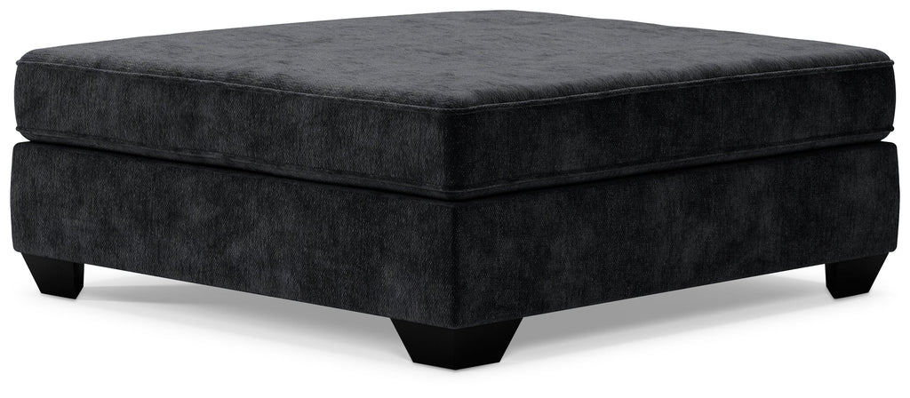 Lavernett Charcoal 3-Piece Sectional and Oversized Ottoman